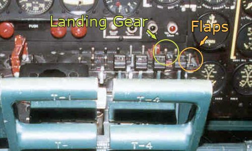 b17 flaps and landing gear controls